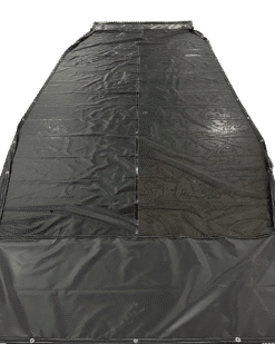 Alternative view of Heavy Duty Tapered Mesh Tarp with Flaps for Standard Rolloffs (LSM828WF)